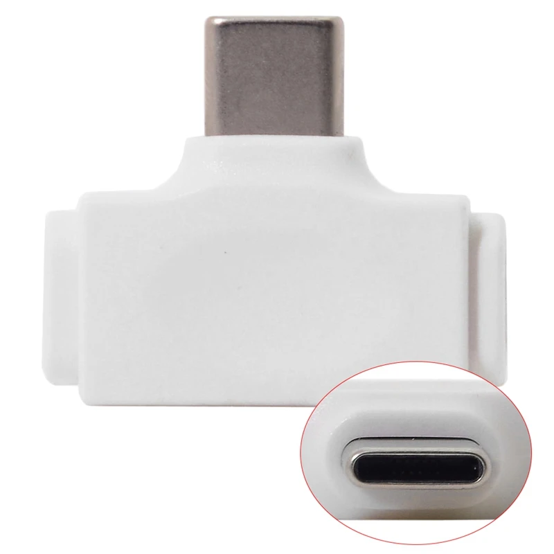 FFYY-Micro-USB 2.0& for Apple interface Female to USB 3.1 Type C Male Data Adapter 2 in 1 for Phone& Tablet