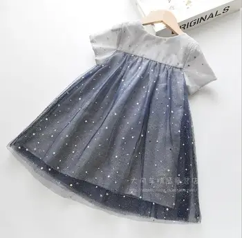 

Kids Dress For Girls Baby Girls Summer Grey Sparkle Tulle Party Tutu Dresses Children's Clothes Wholesale