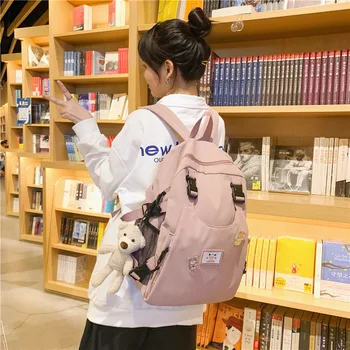 

Solid Color Backpack for Women 2020 New Travel Backpacks Large Capacity School Bookbag for Teenage Girls Shoulder Bags