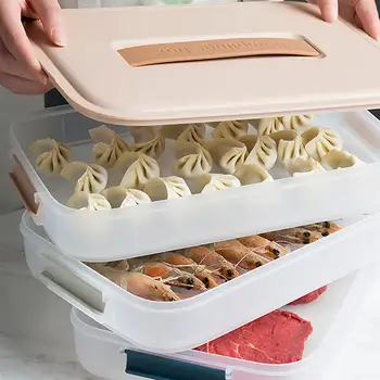 

Dumpling Storage Box Refrigerator Crispers Non-stick Food Storage Tray Frozen Crisper Container Kitchen Tool