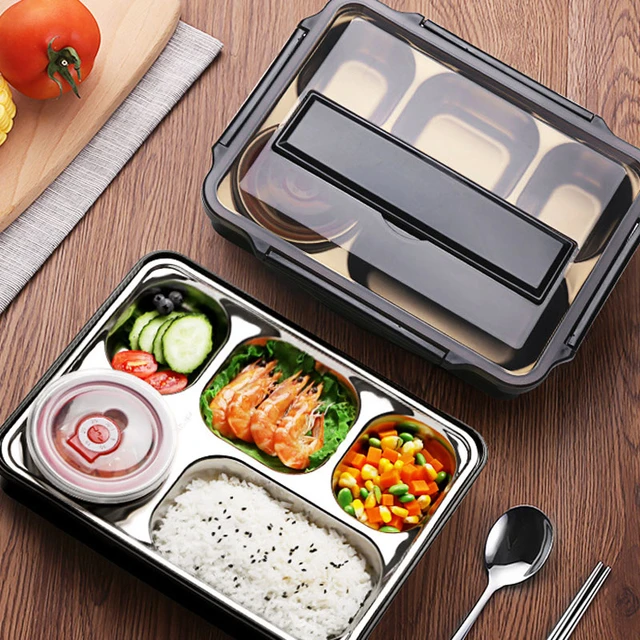 Double Stainless Steel lunch box for kids japanese snack box insulated lunch  container food storage containers for hot food - AliExpress