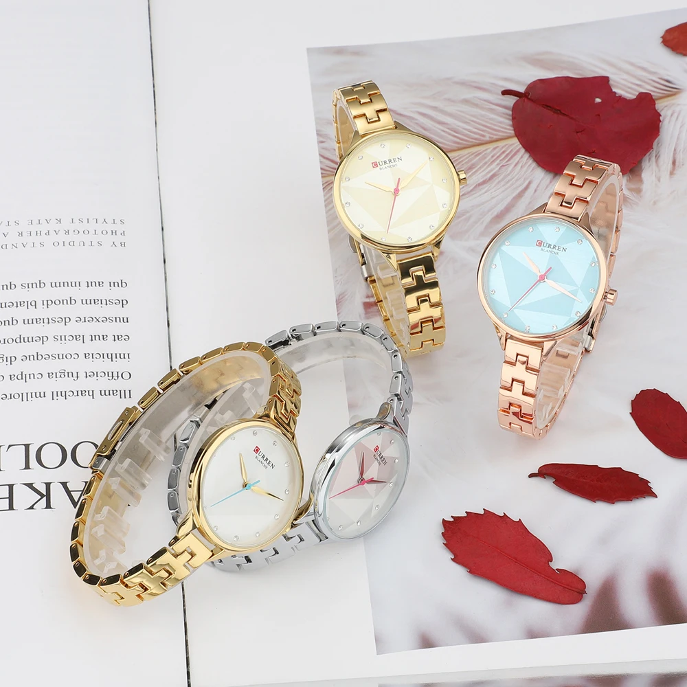 CURREN Gold Watch Women Watches Ladies Creative Steel Women's Bracelet Watches Female Clock Relogio Feminino Montre Femme 2019 drop shipping (23)