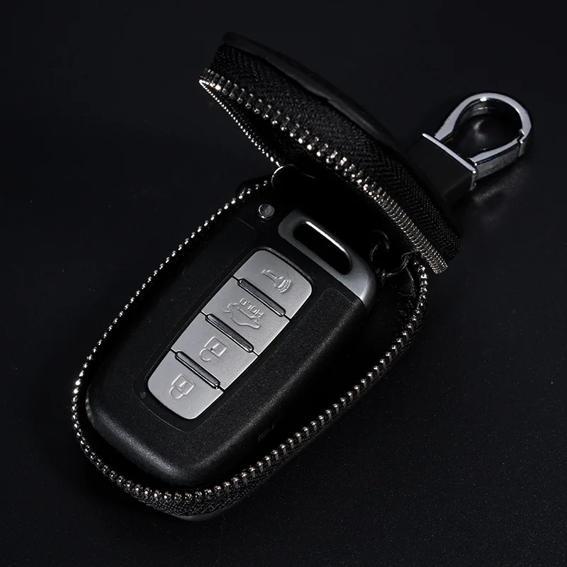Leather Car Key Wallet Men/Women Key Bag Multi Function Car-Styling Accessories Key Case Holders Universal Car Protection