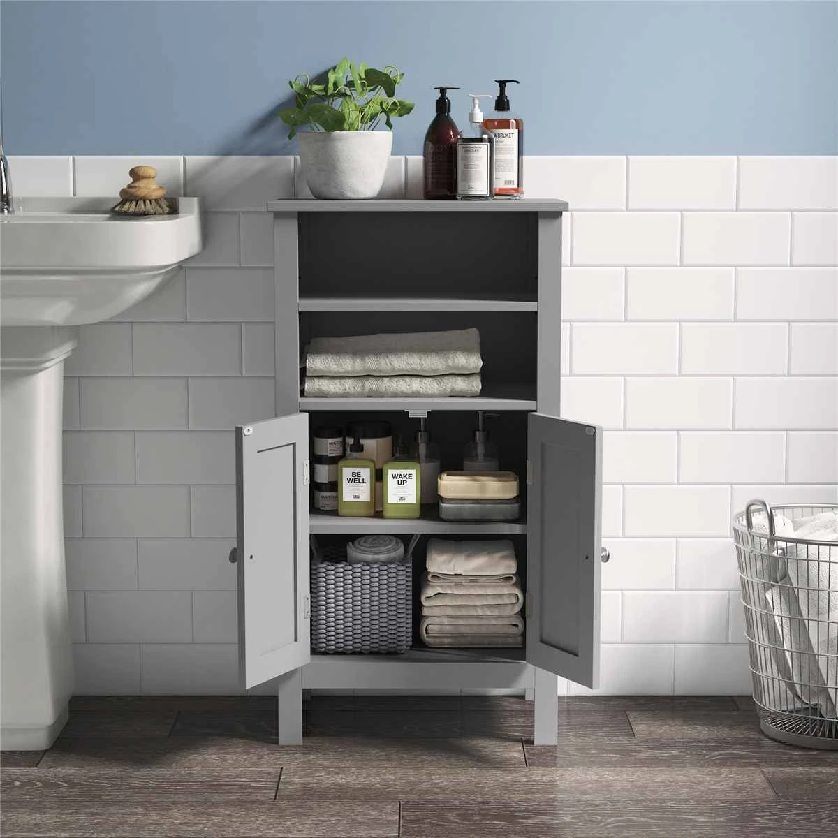 Armario de almacenamiento de pie de 4 organizador de artículos diversos, soporte toallas, estantería, muebles para decoración del hogar y sala de estar| | - AliExpress