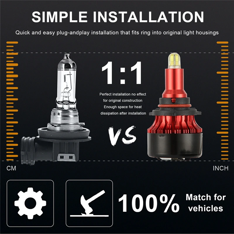 8-по бокам 3D автомобильная светодиодная лампа для фары Conversion Kit 120 Вт 18000LM высокое Мощность 6500 к авто светодиодный налобный фонарь светильник 9005 9006 H1 H7 H11