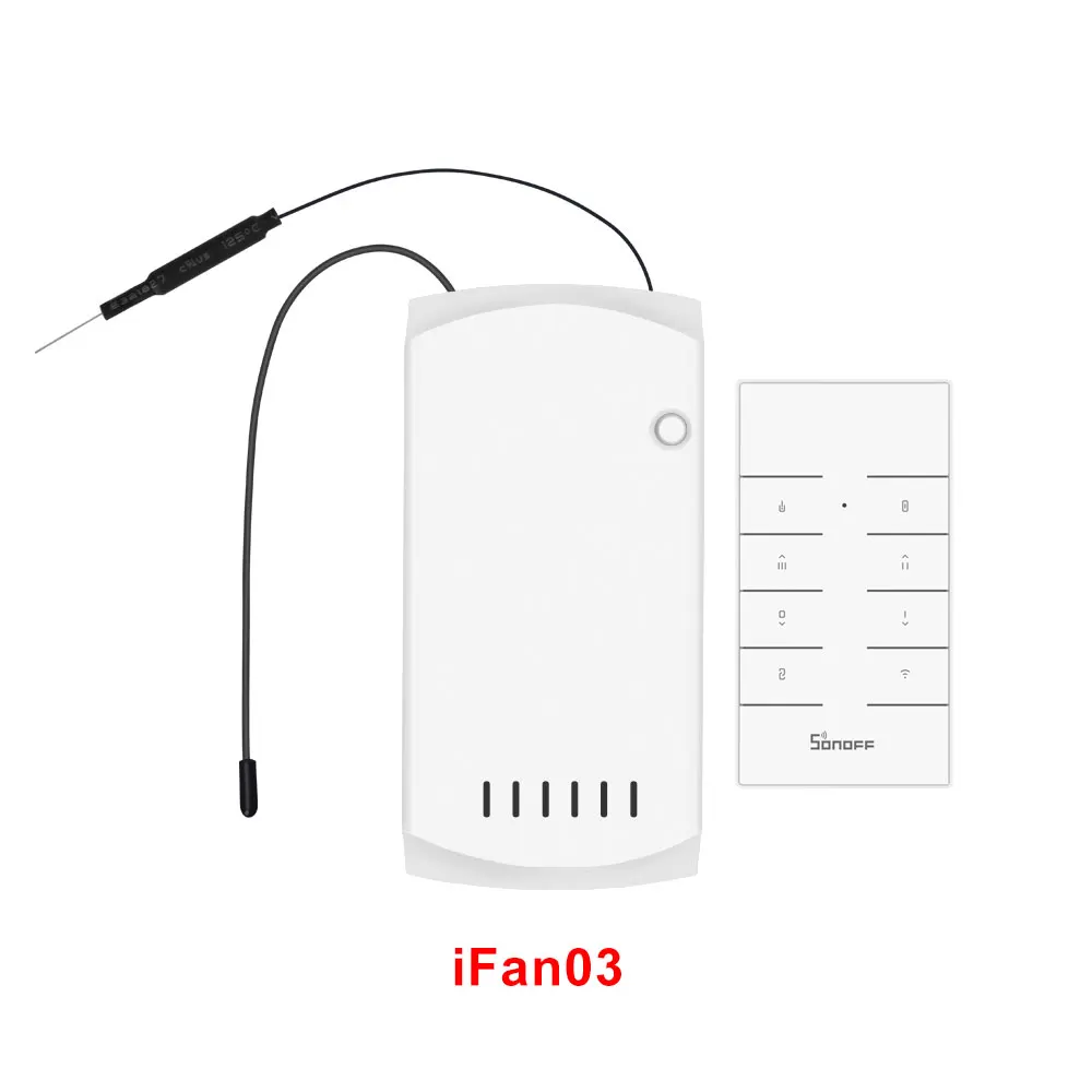 Sonoff iFan03 RM433 Itead Sonoff iFan03 433 мгц радиочастотный переключатель с дистанционным управлением скорость регулируемый Умный вентилятор переключатели WiFi поддерживает Google Home Alexa - Цвет: Sonoff iFan03 RM433