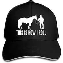 Для мужчин и Для Женщин Изготовленный На Заказ это, как я ролл â€ конь ковбой Бейсбол шляпа Регулируемый простой Бейсбол Кепки