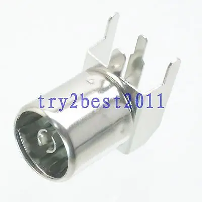 DHL/EMS 200 pcs Connector IEC PAL DVB-T jack pin solder PCB mount RF COAXIAL Right angle-C1
