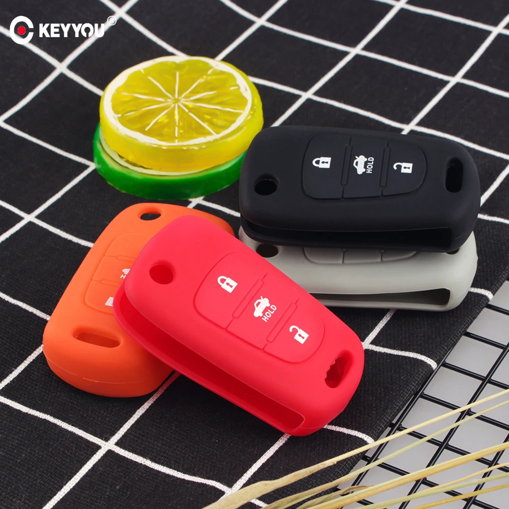 KEYYOU-housse de clé télécommande à 3 boutons, boîtier porte-clé, pour voiture Kia K2, K5 Pro, Ceed HYUNDAI i20, i30, i40
