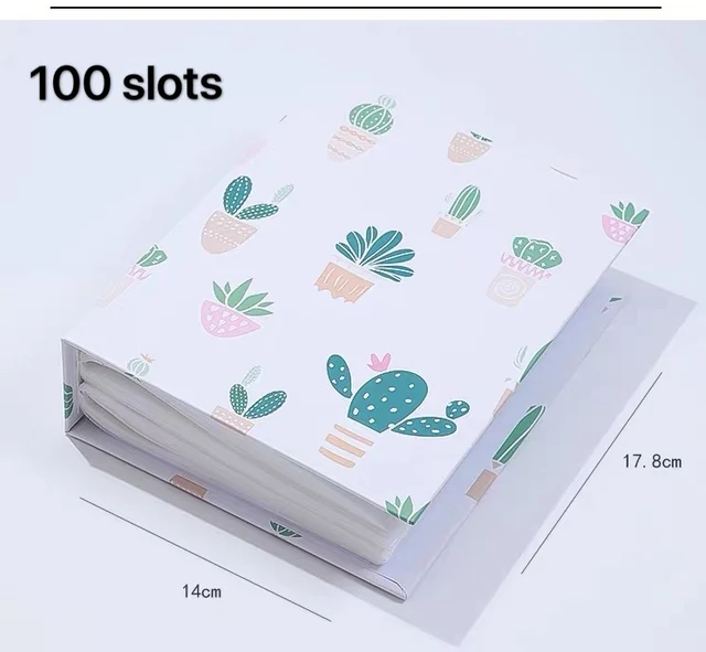 100 Slots 3D Nail Sticker Water Decal Collecting Albums Storage Holder Nail Art Display Showing Book Container Tools 100 slots B