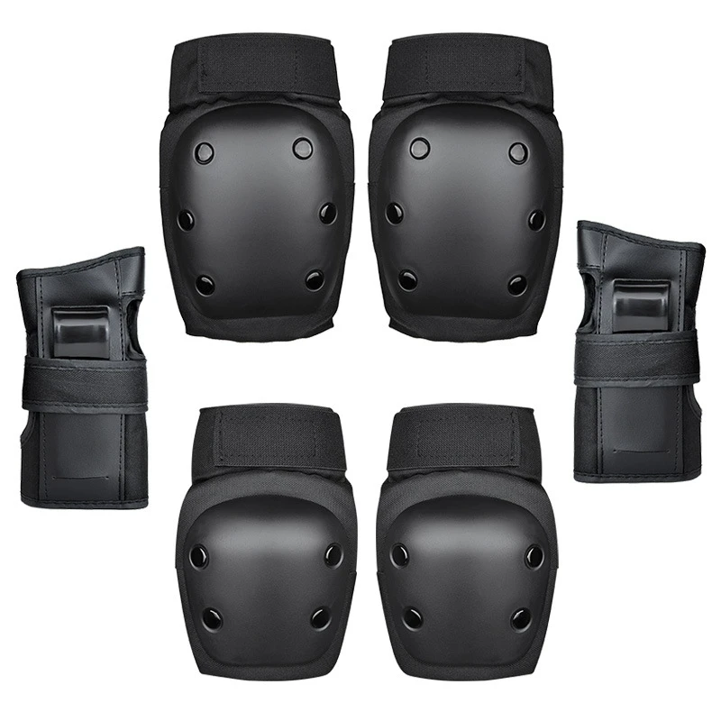 

6Pcs/Set Knee Pads Elbows Pads Wrist Guards Protective Gear Set for Skateboarding Inline Roller Skating BMX Bike Sport