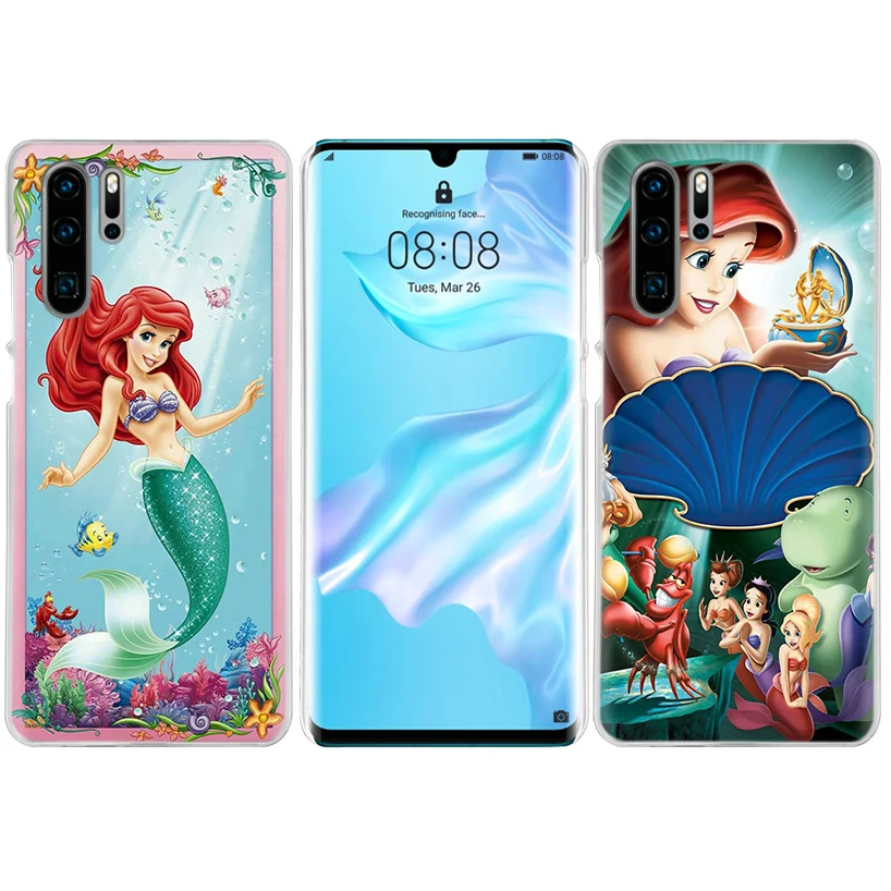 Чехол с изображением маленькой русалки для huawei P20 P Smart Z Plus P30 P10 P9 P8 mate 30 20 10 Lite Pro, жесткий чехол для телефона Cas