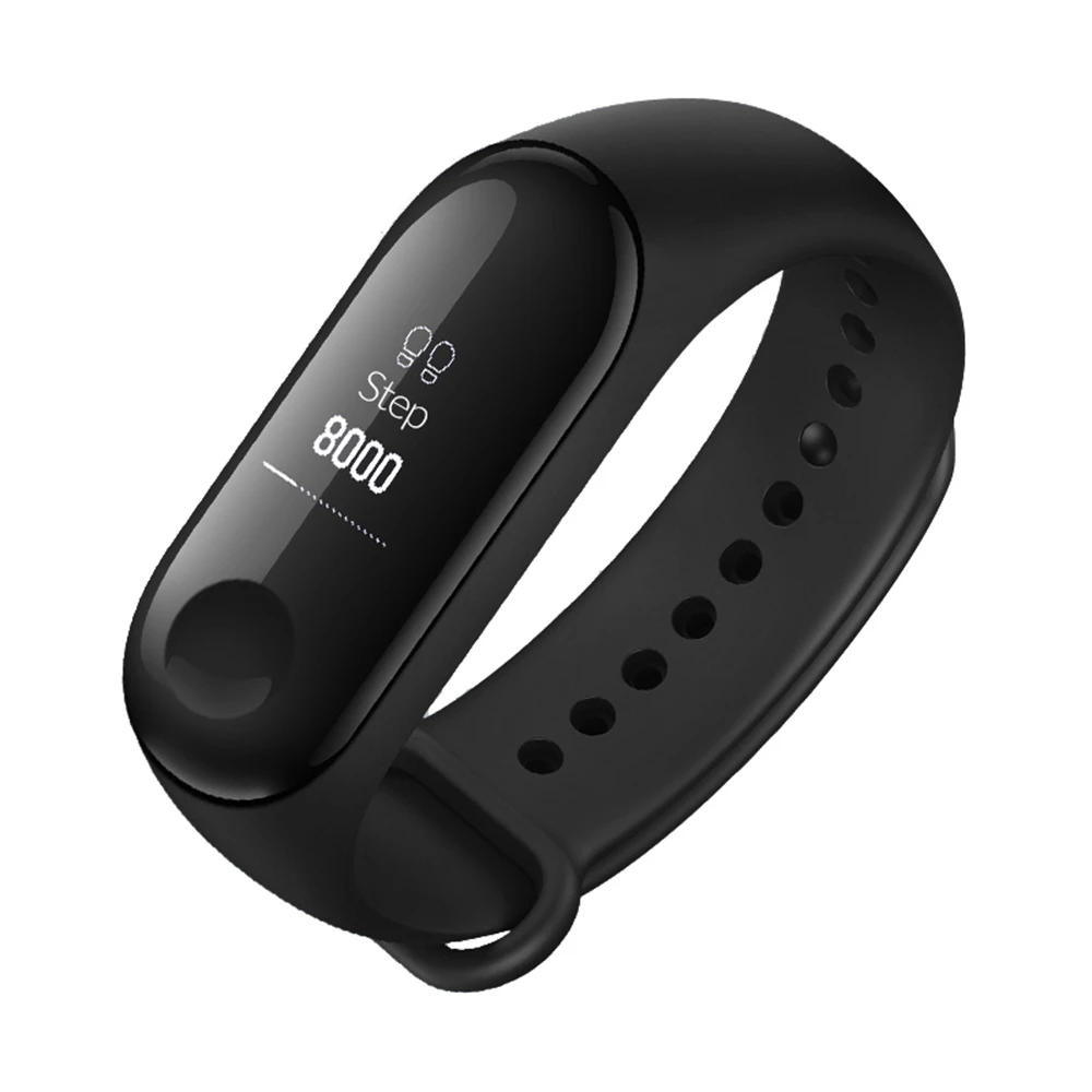 Для MiBand Band 3 Смарт-Браслет фитнес-браслет для MiBand Band 3 большой сенсорный экран OLED частота сердечных сокращений Smartband