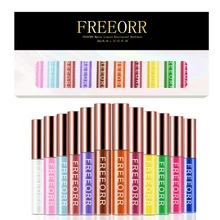 12 цветов, Матовая жидкая подводка для глаз, стойкая водостойкая, высокая пигментированная цветная подводка для глаз, набор ручек