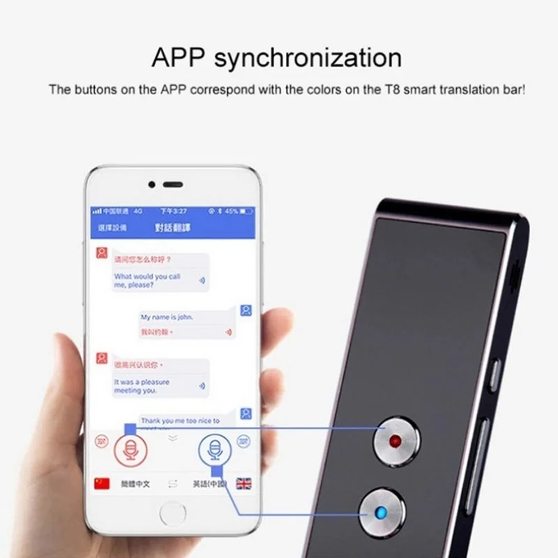Smart Voice Translator портативный речевой двухсторонний мгновенный 40 многоязычный перевод для обучения путешествий бизнес-встречи