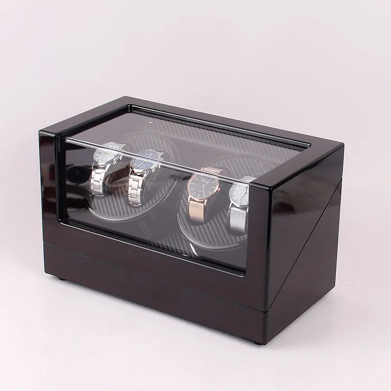 Carbon Fiber Watch Winders For Automatic Watches Mechanical Watch Luxury Wooden Watch Winder Box