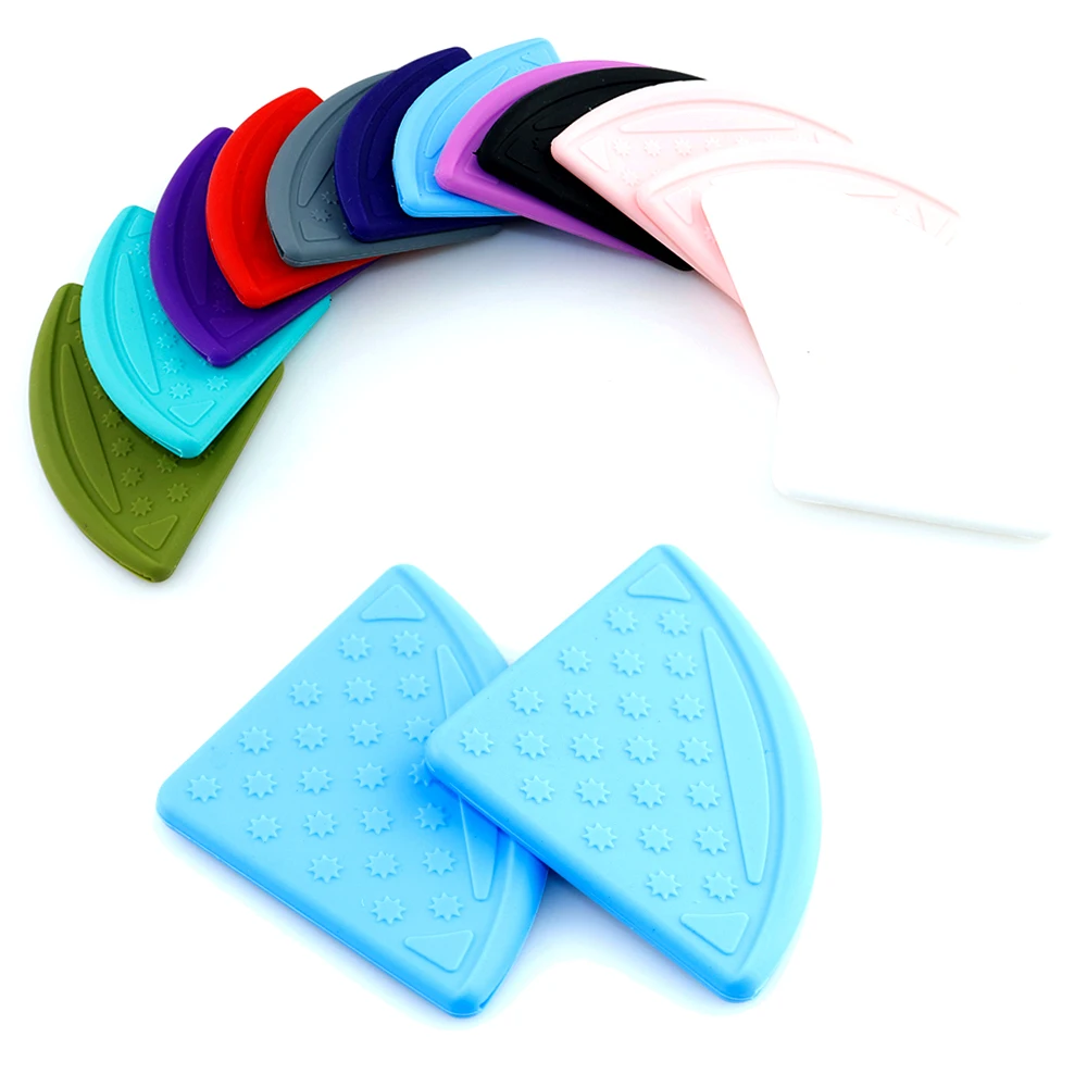 

Silicone Triangle scarf For Baby Teether Teething For Infant Baby Silicone Beads Colorful Silicone Teether Teething Scraf