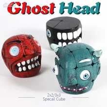 Carni Red Ghost Head Devil Cube головоломка зеленый черный магический куб 2x2 3x3 особой формы головоломка твист Развивающие игрушки для детей
