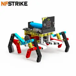 Набор интеллектуальных роботов для программирования паром обучающий строительный блок паук для микро: битные программируемые игрушки для