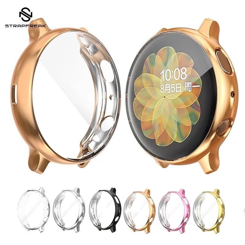 Защитный чехол для samsung galaxy watch active 2 44 мм 40 мм SM-R830 R820 силиконовый HD полноэкранный защитный чехол