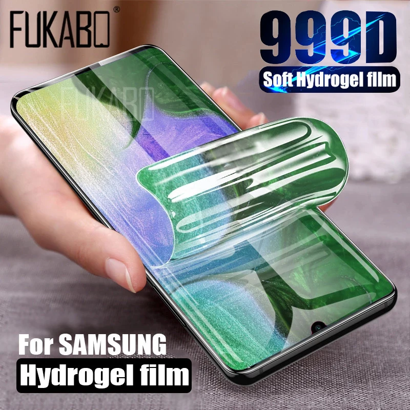 Защита экрана 999D гидрогель для Samsung Galaxy A51 A50 A70 A71 Note 20 10 9 8 S20 ультрагидрогелевая