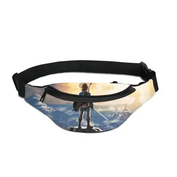 

New Cartoon Zelda Waist Packs For Women Personalized Belt Bag Fanny Pack For Men Running Waist Bags Money Phone Pouch Waterproof