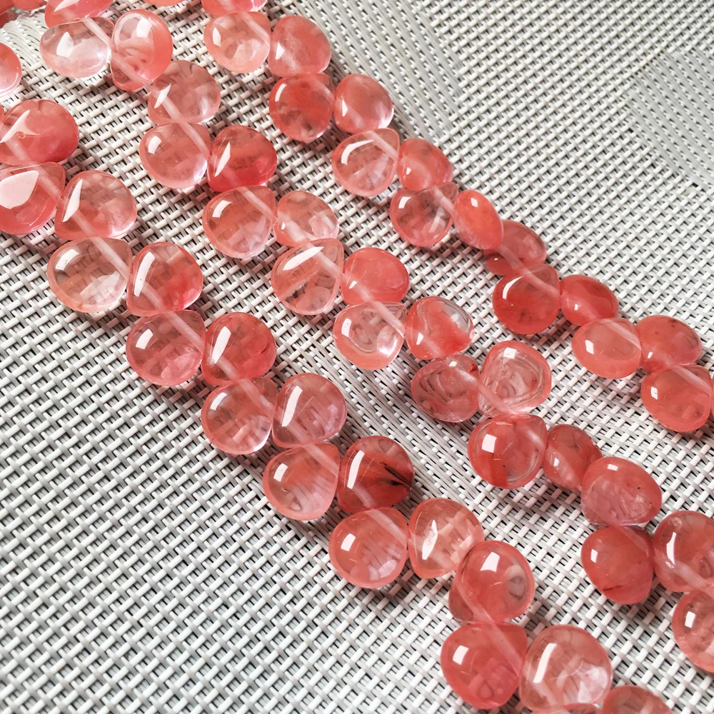 Watermelon Red Stone Бусины в форме капли воды из натурального камня, Кристальные полуфабрикаты для самостоятельного изготовления ювелирных изделий, браслетов, ожерелий, аксессуаров - Цвет: Watermelon Red Stone