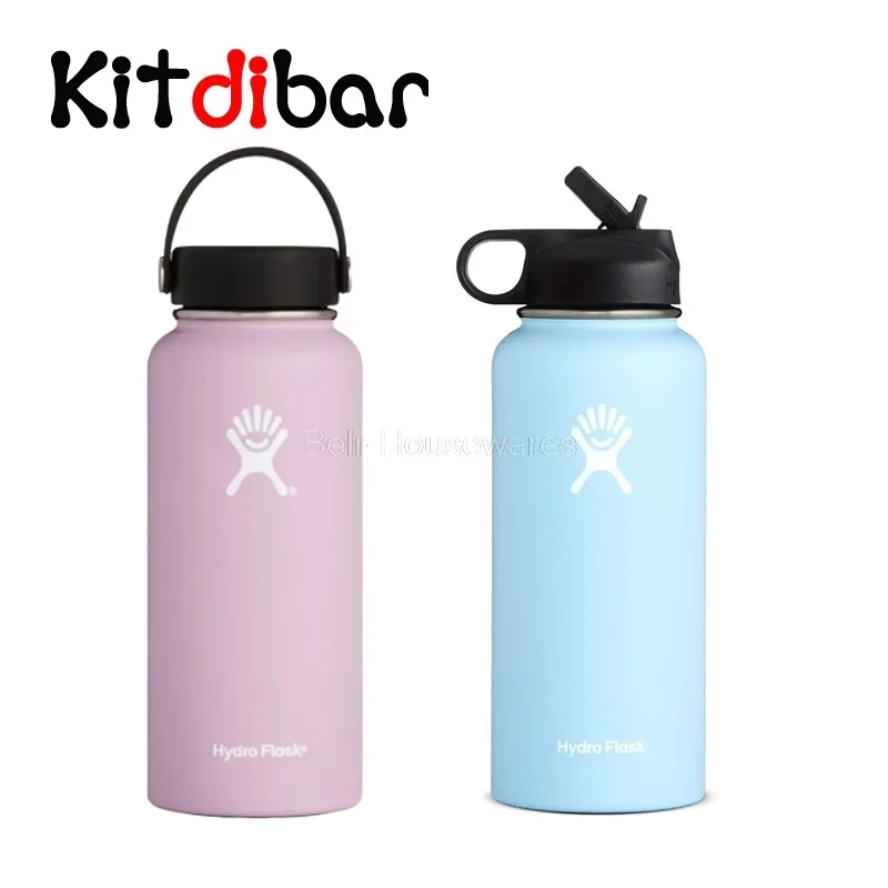 Kitdibar гидро колба бутылка для воды 32oz гидрофляга солома с крышкой Hidro взрослых