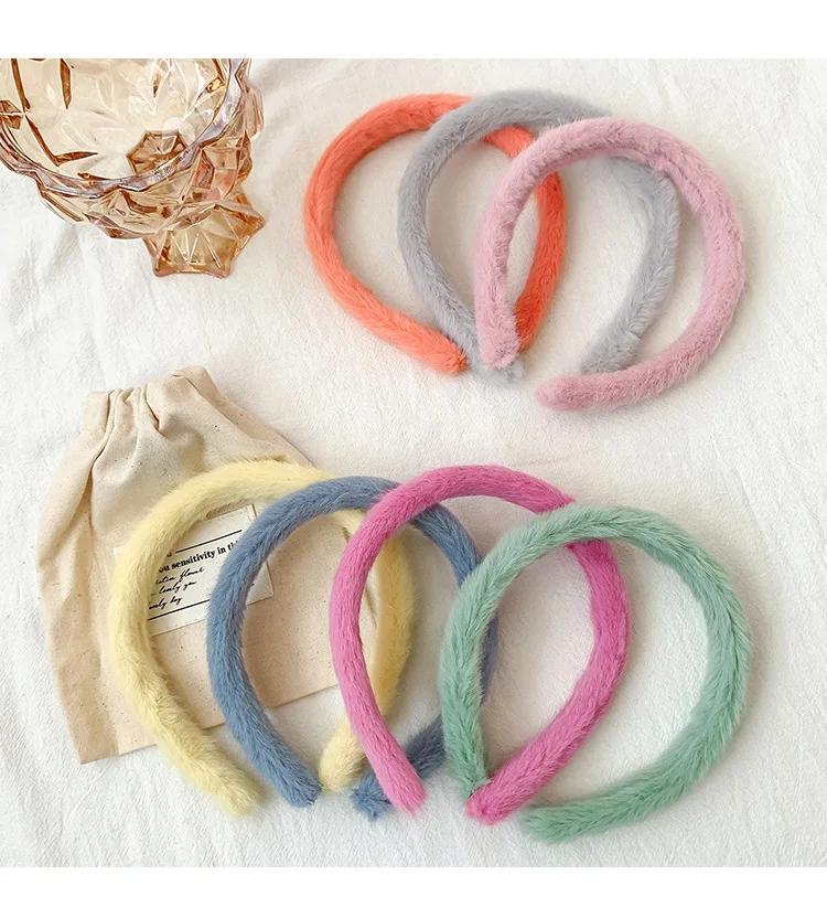 baby accessories diy Autumn Winter Plush Headbands For Girls Fashion Candy Color Hairband Children Hair Styling Tools Kids Hair Wear Headdress baby accessories coloring pages	