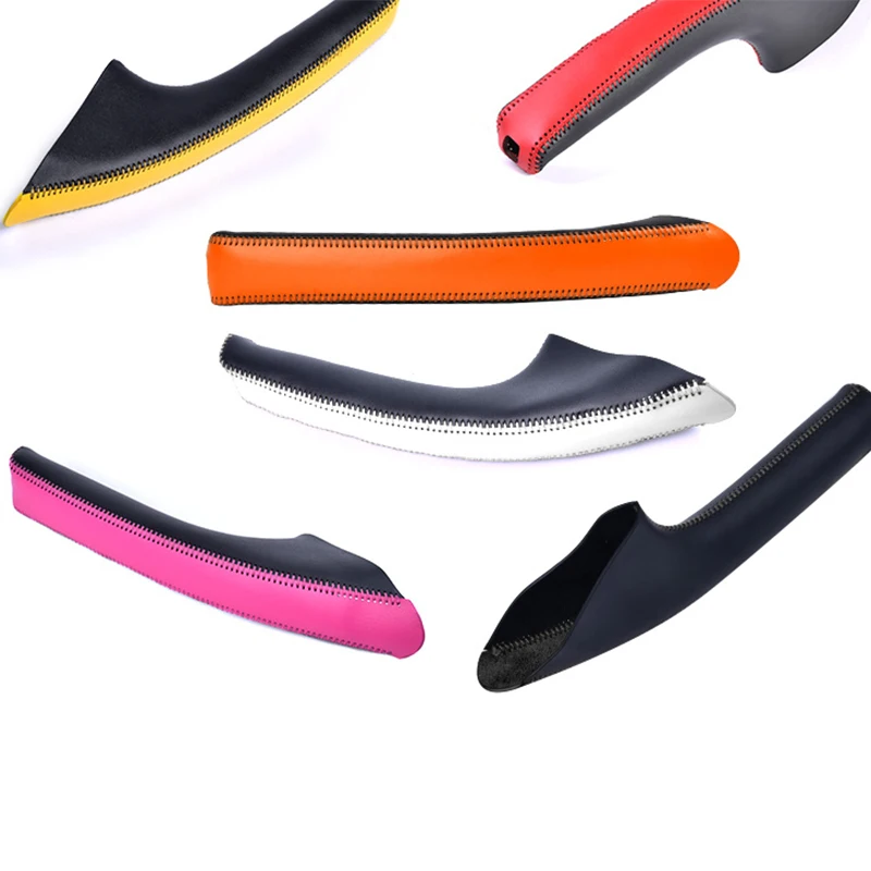 Auto Gear Shift Lever Leather Sleeve Parking Brake Protective Cover For Smart 453 Fortwo Forfour Car Decoration Accessories