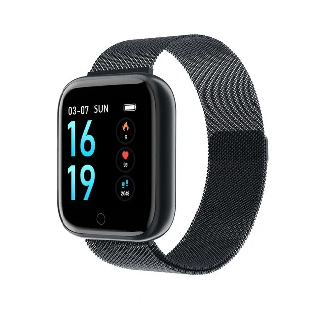 New Waterproof smart watch fitness tracker P68 p70 heart rate monitor Women Smartwatch VS P68 N99 iwo8 9 for Android IOS Apple - Цвет: Steel black