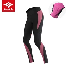 Santic женские велосипедные брюки осень зима термальный флис MTB дорожный велосипед брюки итальянский импортный мягкий велосипед длинные брюки одежда