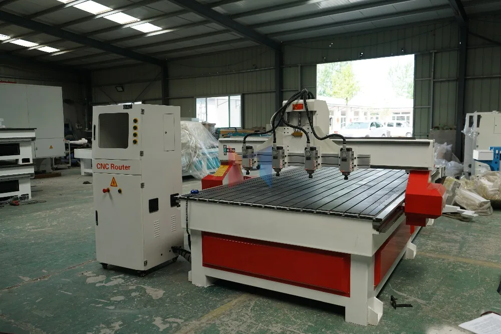 Цзинань 1325 cnc резьба по дереву цена машины многоголовый маршрутизатор с числовым программным управлением оси 2d 3d