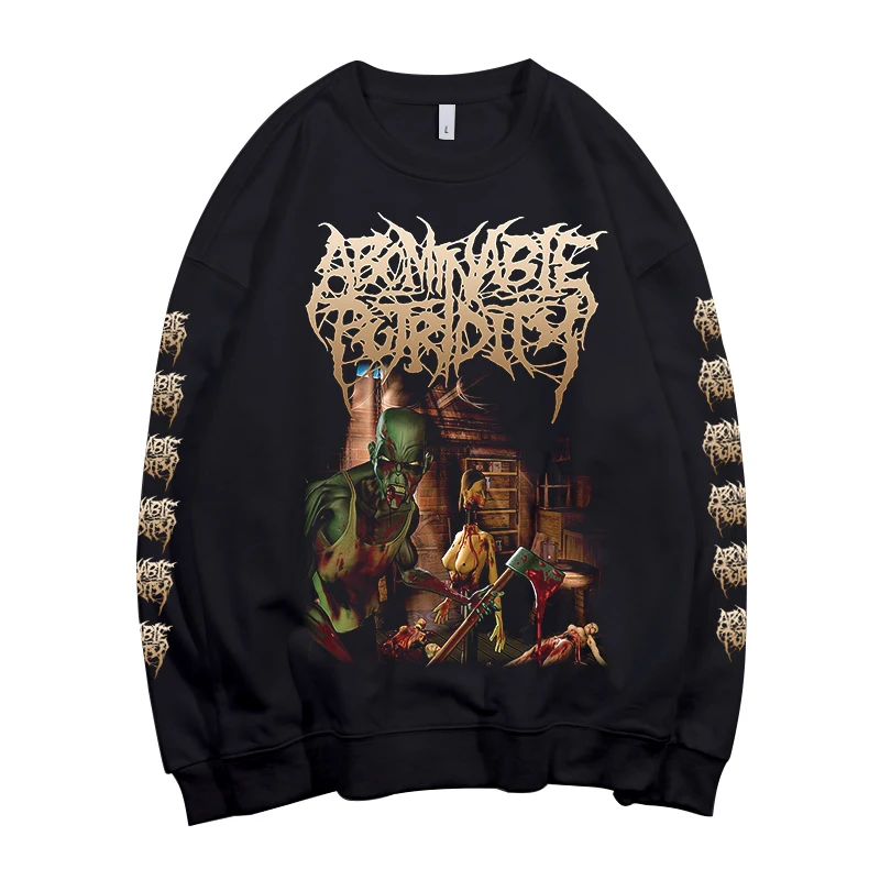 3 дизайна, deathcore Abominable Putridity Pollover, толстовка, рок, толстовка, тяжелый металл, sudadera, рокер, уличная одежда, флисовая верхняя одежда