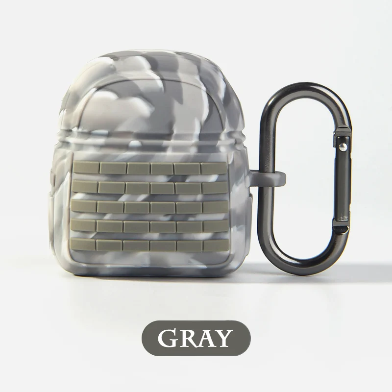 

Airpods Case PUBG Eating chicken Level 3 package Case for Apple Wireless Bluetooth 1/2 generation Charge Box Soft Shell