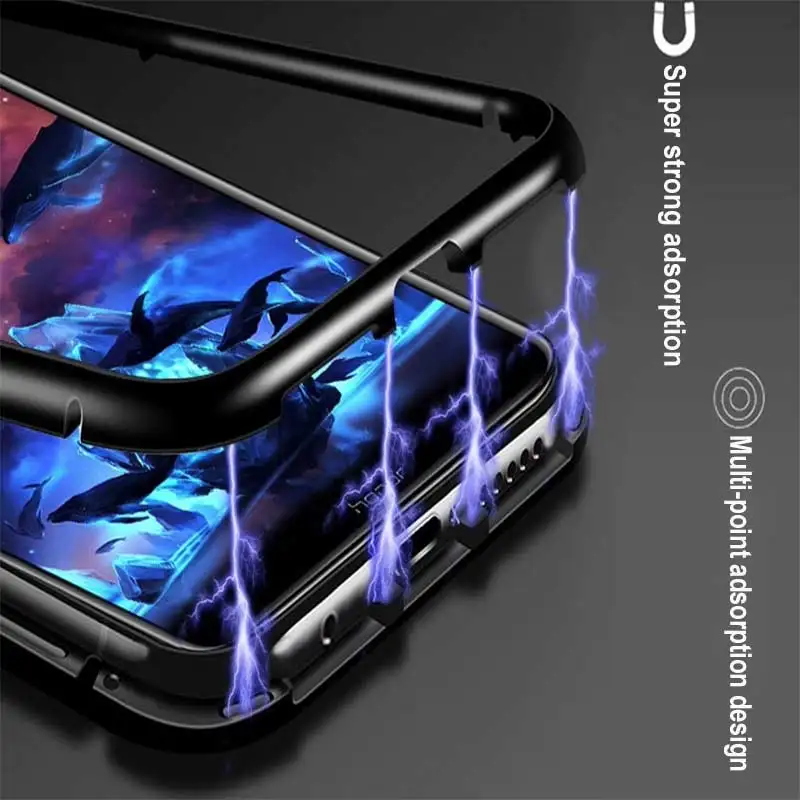 Роскошный металлический магнитный чехол на 360 ° для Xiaomi Redmi Note 7 5 6 K20 Pro, чехол-книжка для Xiaomi Redmi 7a 6a, чехол для телефона, стеклянная задняя крышка