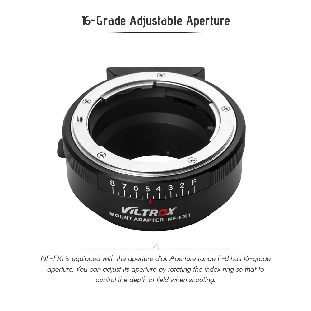 Viltrox NF-FX1 Крепление объектива адаптер ручной фокусировки для Nikon G& D-Mount серии объектива Userd для FUJI X-Mount беззеркальная камера
