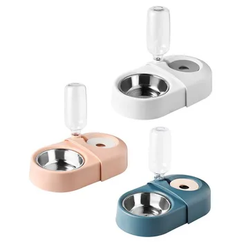 

Automatic Pet Water Feed Portable Double Dispenser Cat Dog Drink Dog Feeder Bowl Feed Dog Food Bowl Pet Watering For Pet Cats