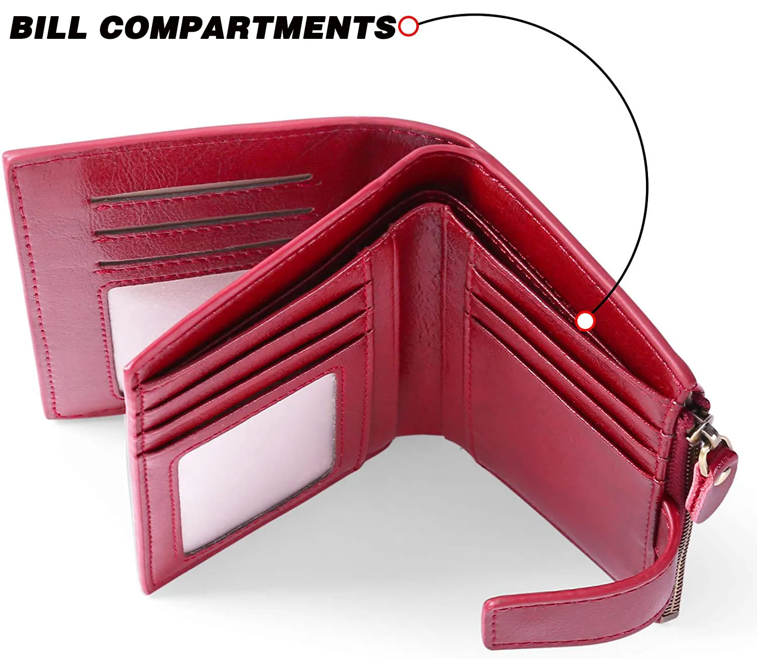 Women Wallet Genuine Leather Retro Oil Wax Cowhide Fashion Girls Wallet Short Zipper Cute Small Coin Purse for Women Women Wallet Genuine Leather Retro Oil Wax Cowhide Fashion Girls Wallet Short Zipper Cute Small Coin Purse for Women