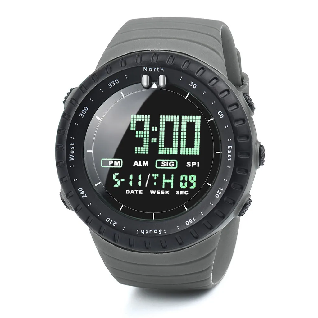 Модные мужские спортивные многофункциональные часы Военные Спортивные часы электронный светодиодный цифровой двойной ход Мужские t Move Мужские t часы с резиновым ремешком