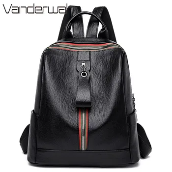 

Ladies Casual Backpack High Quality Leather Female Backpacks For School Teenagers Girls Mochila Feminina Daily Travel Backpack