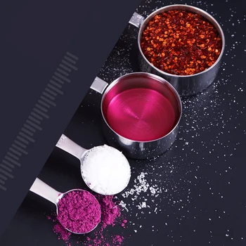 

10Pcs Measuring Cups Premium Stackable Tablespoons Measuring Spoon Set Stainless Steel Measuring Cups and Spoons Set