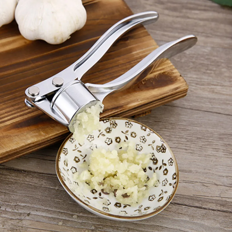 Fruit Vegetable Round Extrusion Tool Garlic Press Kitchen Stainless Steel Cooking Tools Alloy Crusher 1 Pcs