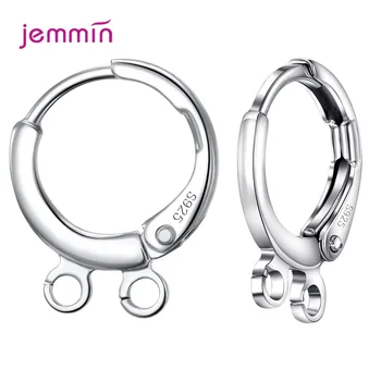 

925 Sterling Silver Earwires Hoop Jewelry DIY Handmade Making Finding Round-shape Fitting Components Accessory 10PCS/lot