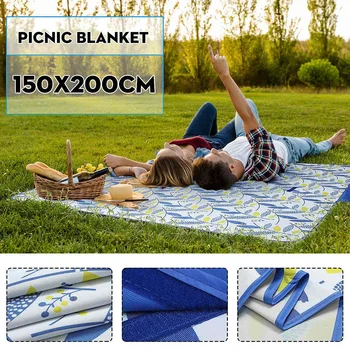 

150x200CM Waterproof Camping Mat Foldable Beach Blanket Portable Picnic Mat For Outdoor Picnic Park BBQ Beach Blanket