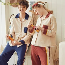 2020 New 100% Cotton Homeclothes Homesuit Buttons Front Pocket Long Sleeve Long Pants Turn Down Collar Pajamas for Man and Woman 2020 New 100% Cotton Homeclothes Homesuit Buttons Front Pocket Long Sleeve Long Pants Turn Down Collar Pajamas for Man and Woman