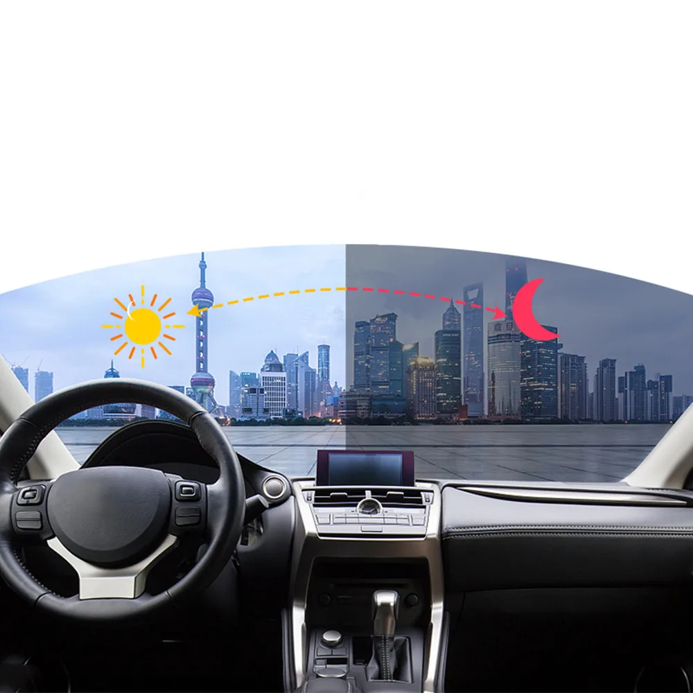 Sunice Smart Photochromic Film color changed by sunlight window film stikcer Heat control privacy protective car foils 1.52x10m