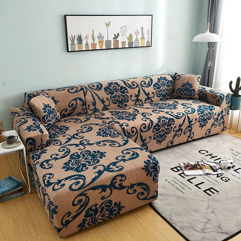 

Elastic printing sofa cover multicolor living room sofa chair home decoration 1/2/3/4 seat pet stretch polyester sofa cover