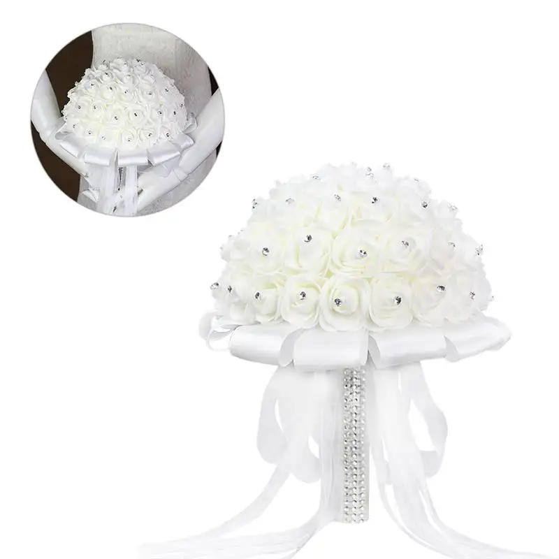 Свадебный букет невесты, реалистичные Декоративные искусственные вечерние принадлежности, Perfectlifeoh, свадебные цветы для невесты