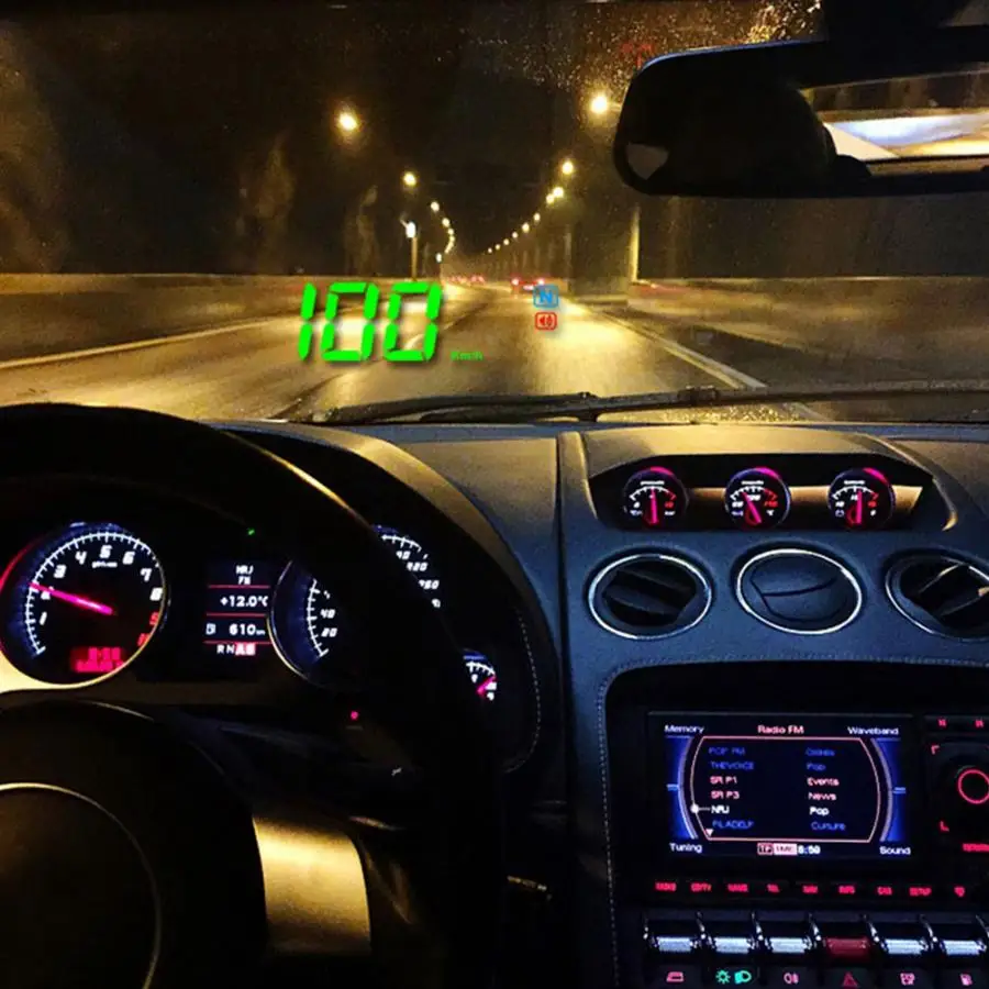 A2 HUD 3,5 дюймов Универсальный Автомобильный HUD Дисплей gps Системы с сигнализацией, хорошее качество, Предупреждение головой вверх Дисплей